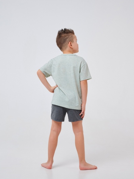 Пижама для мальчиков Smil 104515 р.116 серо-зеленый 