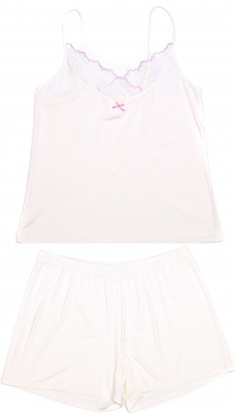 Костюм домашний женский megotex Moon майка+ шорты р. M сумрачно-белый