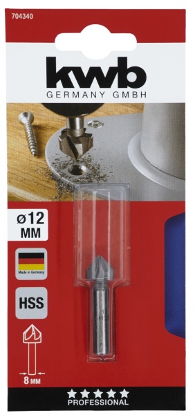 Зенківка KWB по металу 5 ріжучих кромок KWB 12 мм 1 шт. 704340