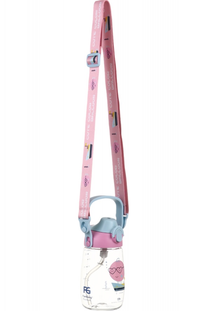Бутылка для воды Flamberg Premium Bambino 500 мл розовый с белым