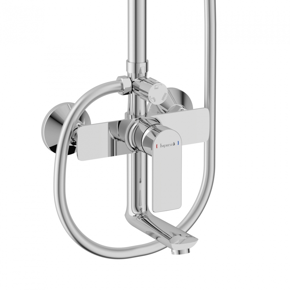 Душова система Imprese MODUS E зі змішувачем для ванни, хром