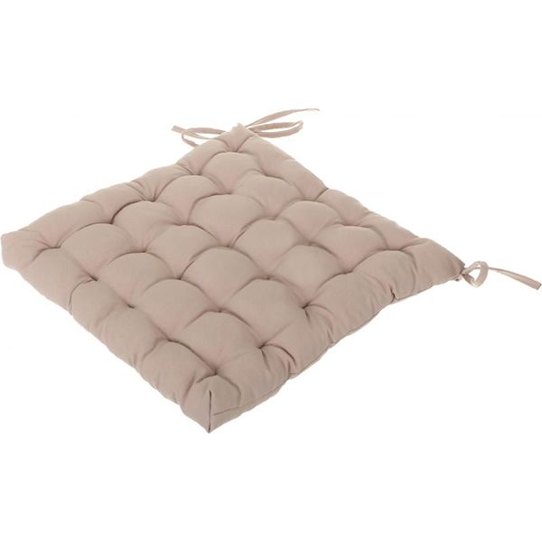 Подушка на стул стеганая Indigo Gabi 38х38х5 см бежевая