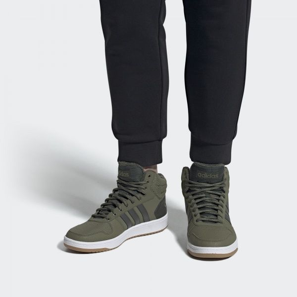 Ботинки Adidas HOOPS 2.0 MID EE7370 р. 10 хаки