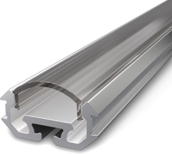 Профиль алюминиевый АЛЮПРО ПАС-3151 Z000м/AS анодированный с прозрачной линзой 200 см 