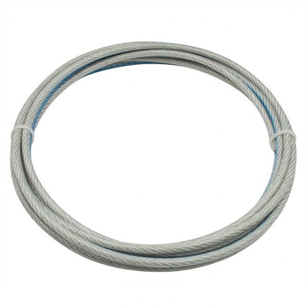 Трос оцинкованный с ПВХ покрытием D 5 мм 3 пог.м. DIN3055
