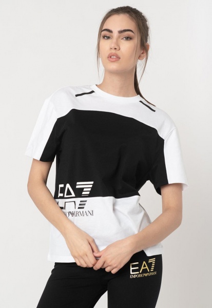 Футболка EA7 T-SHIRT 3KTT04-TJ9ZZ-1100 р.S білий