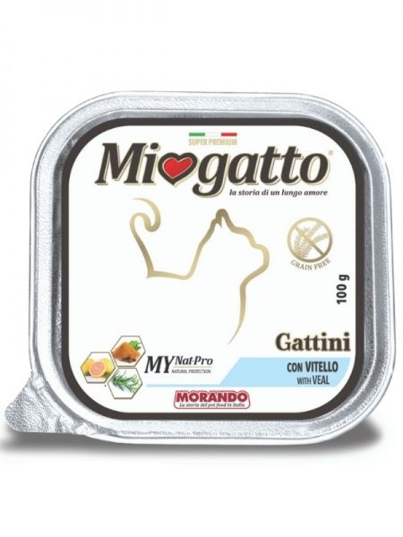 Корм Morando MioGatto Gattini (Kitten) with Veal для кошенят, с телятиною 100 г