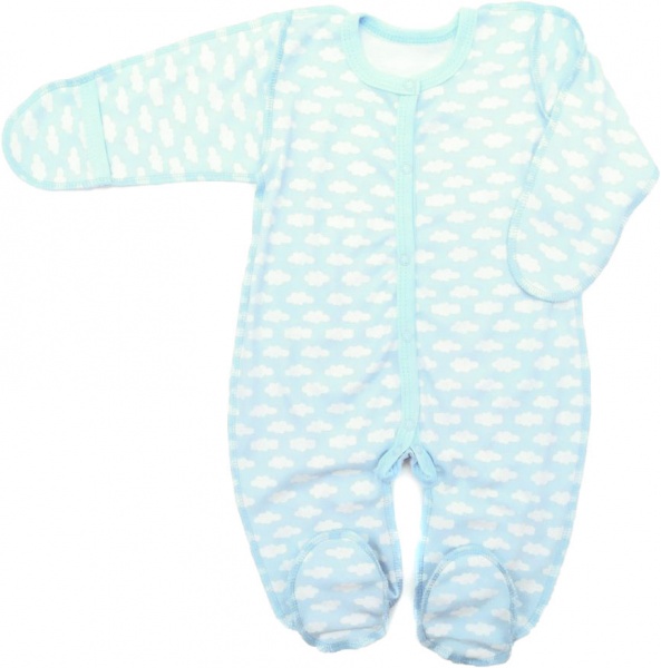 Комбинезон для мальчика Маленькие люди Облачка р.56 светло-голубой 