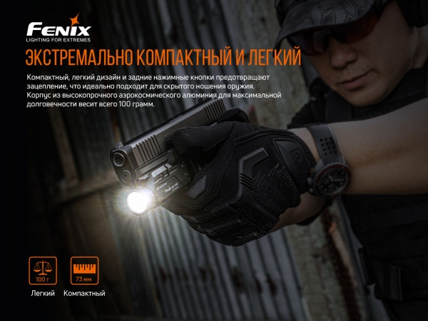 Фонарик Fenix К ПИСТОЛЕТУ GL19R 1200лм черный