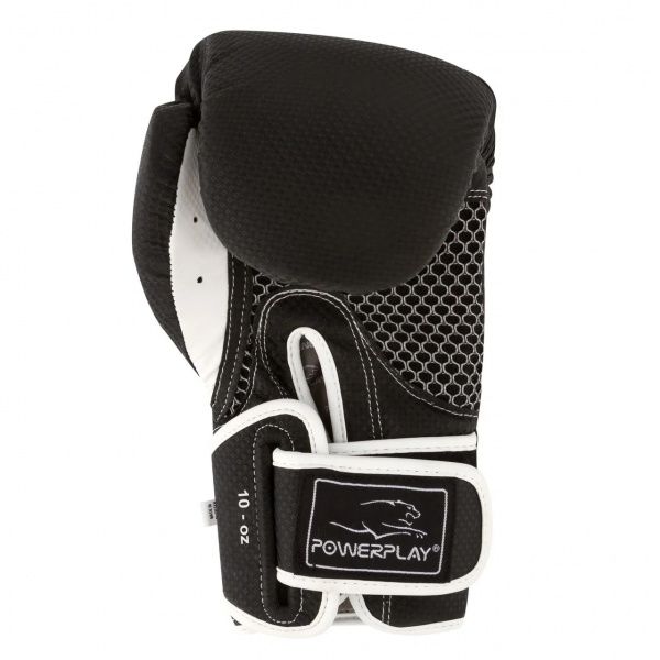 Боксерские перчатки PowerPlay р. 10 10oz PP_3011 черный с белым