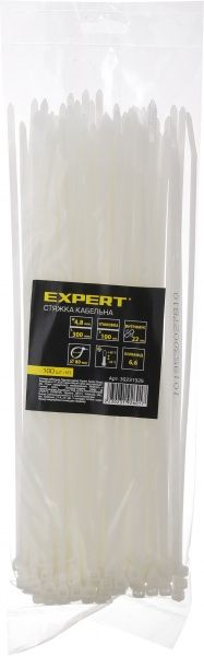 Стяжка кабельная Expert 4.8х300 мм 100шт.CN30231641 белый 