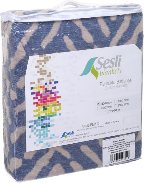 Плед Scotch blue 150x200 см синій Sesli Tekstil 