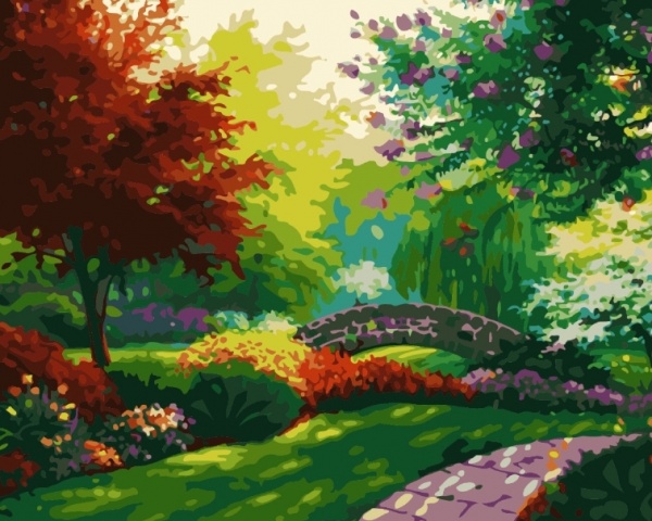 Картина за номерами Різнобарвний парк bk_1336 50x40 см BookOpt 