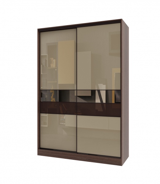 Шкаф-купе Стандарт-1 2Д ДСП 140 м 1400x600x2400 мм дуб шамони двери / ДСП