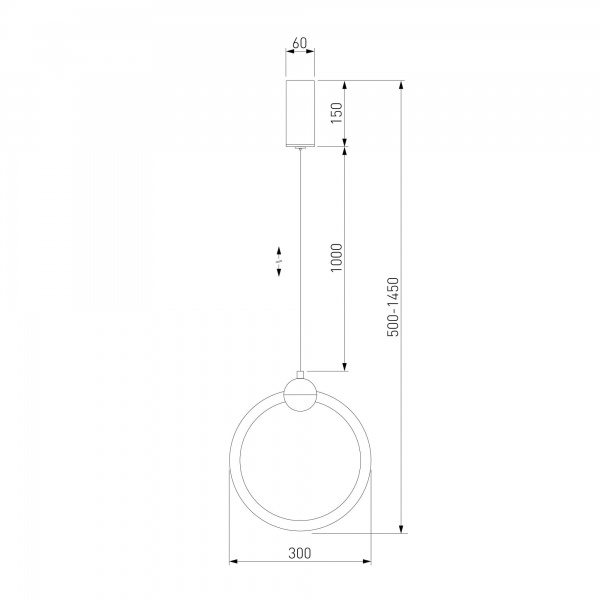 Світильник підвісний Strotskis Rim 10 Вт золото 90165/1 (золото) 