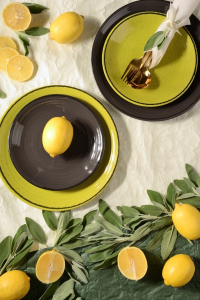 Тарелка обеденная Spiral 26 см цитрон (I3070S/G140) Cesiro