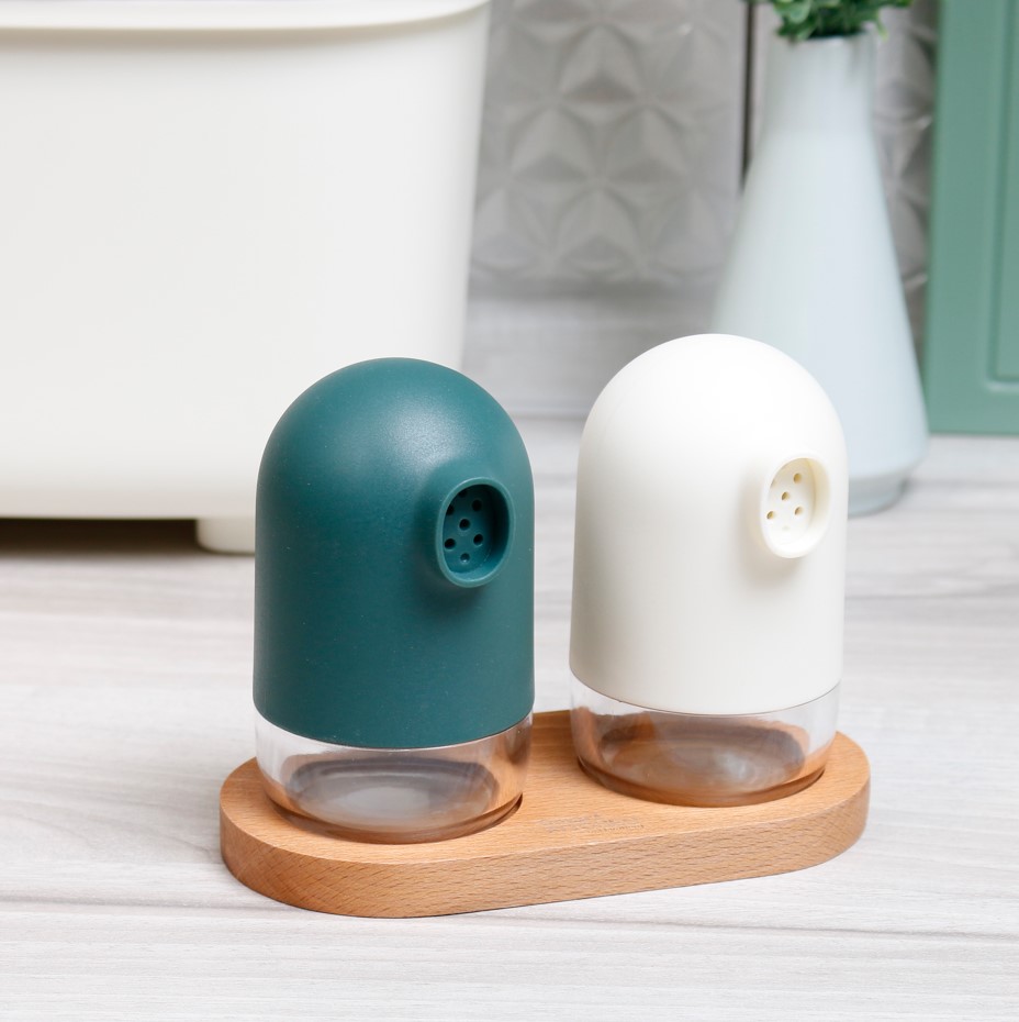 Набор для соли и перца Smart Kitchen by Flamberg Duck green/milk white 14,8х7,3 см