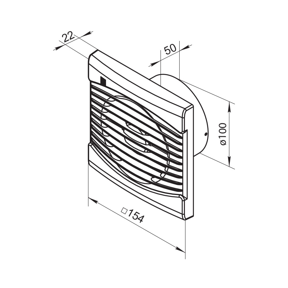Вытяжной вентилятор Домовент ЛП 100