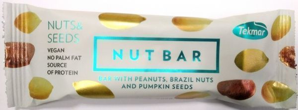 Батончик Tekmar Нутбар с тыквенными семечками и орехами 40 г 