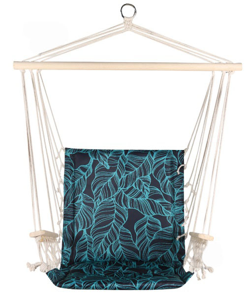 Кресло-гамак Indigo с подлокотниками HM00004 55x100 см черный с зеленым