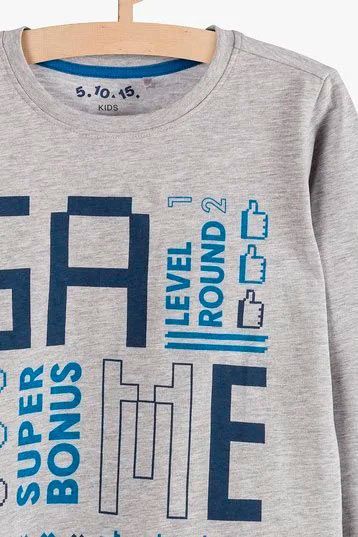 Футболка для хлопчиків 5.10.15. 1H3908 р.122 сірий меланж 