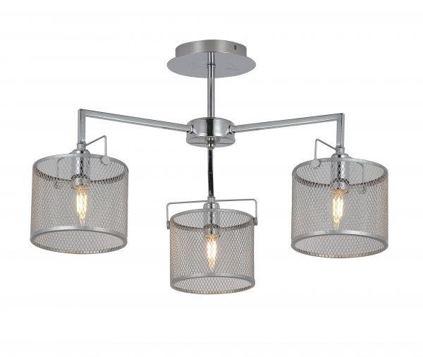 Люстра стельова 3x40 Вт E14 сірий 9634-43 