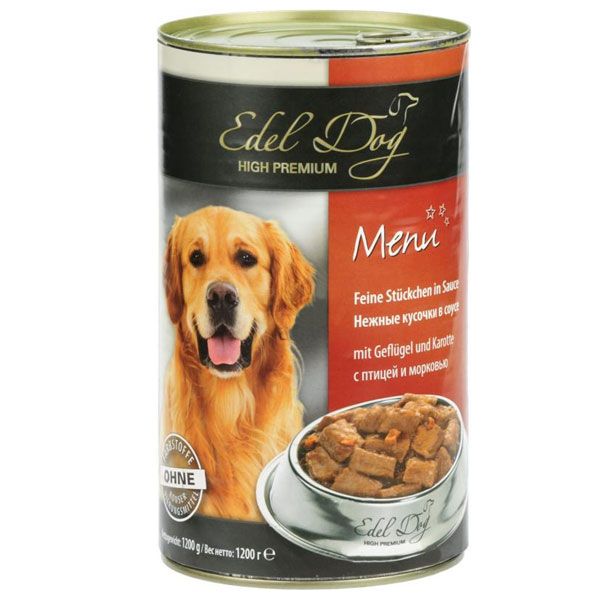 Корм Edel Dog з птицею та морквою 1,2 кг