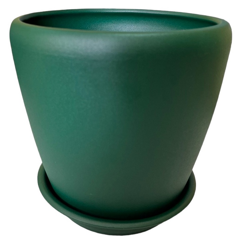 Горшок керамический Ориана-Запорожкерамика Грация круглый 20 л изумрудный (056-01-132)