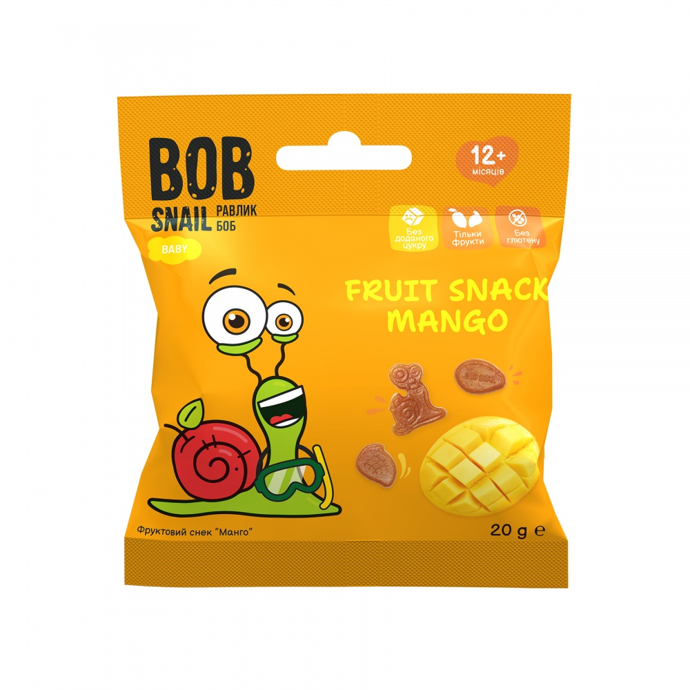 Снеки Равлик Боб Манго, 20г