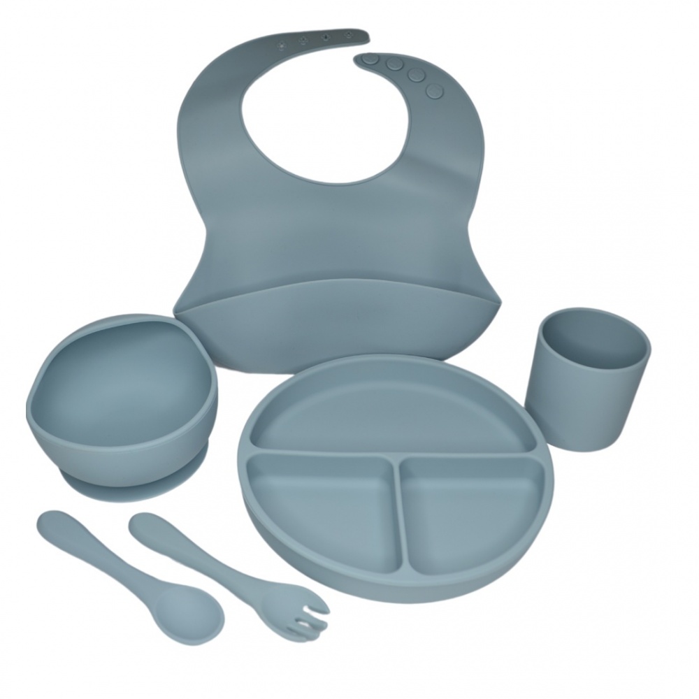 Набір силіконового посуду Lindo сірий 963-2