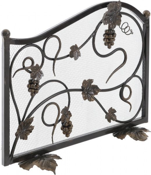 Решетка каминная Виноград 19х65 см черный 