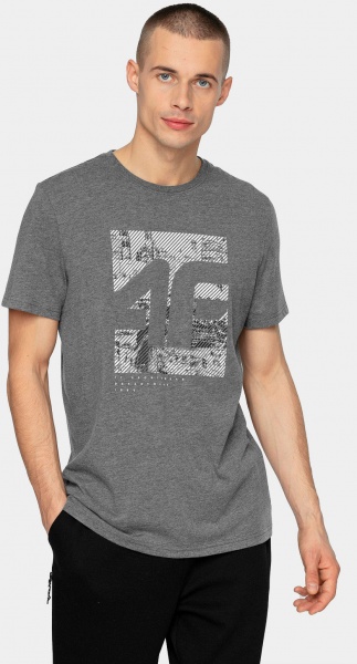 Футболка 4F H4Z21-TSM013-24M р.XL светло-серый меланж