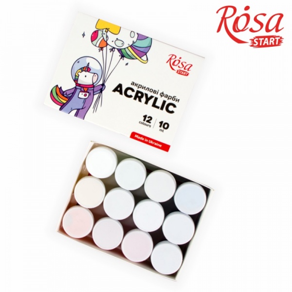 Акрил для декора Space Unicorn 12 x 10 мл Rosa Start