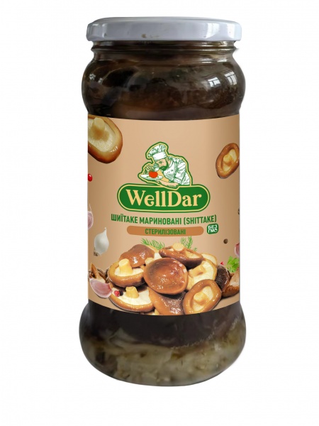 Гриби мариновані WellDar Шиїтаке 580 г