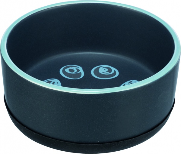 Миска Trixie для собак Jimmy с лапками керамическая резиновая основа 0,7 л 16 см (24778)