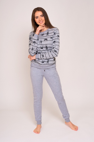 Джемпер Vivioji DG-20-6 р.S сірий із малюнком