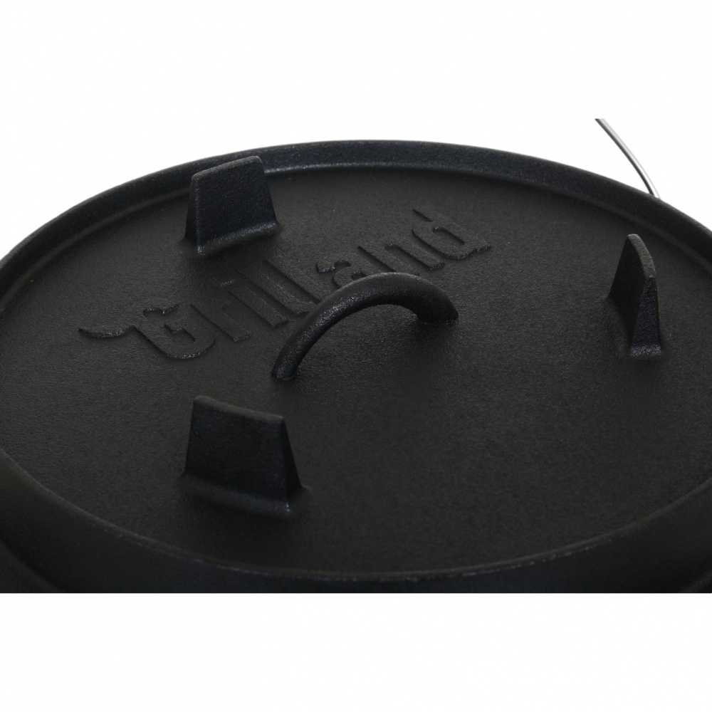 Казан Grilland 8 л чавунний туристичний з кришкою UHR111704