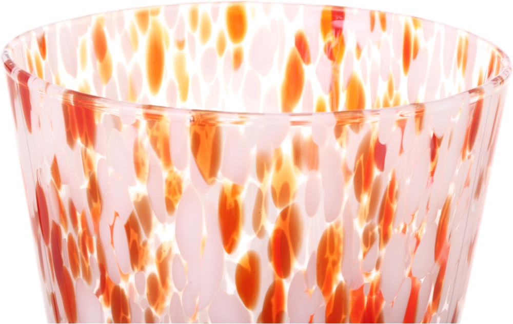 Ваза стеклянная Wrzesniak Glassworks Confetti 24 см оранжевая 27-1061D