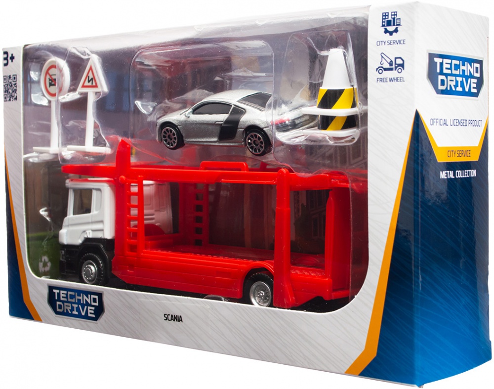 Игровой набор TechnoDrive 1:43 Автоперевозчик Scania 250430U