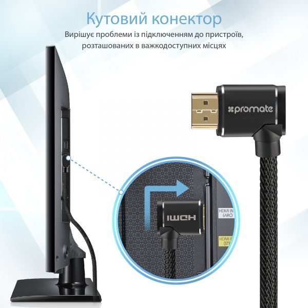 Кабель Promate HDMI 1,5 м чорний (prolink4k1-150.black) 