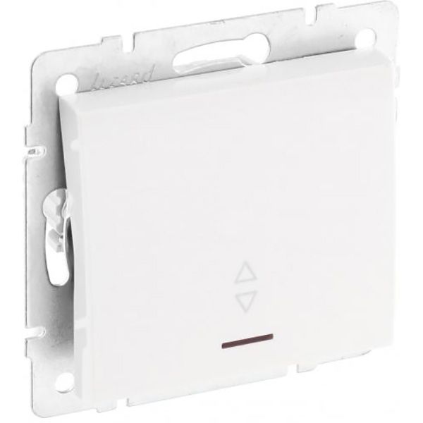 Выключатель проходной одноклавишный Lezard Rain с подсветкой 250В белый 703-0288-114