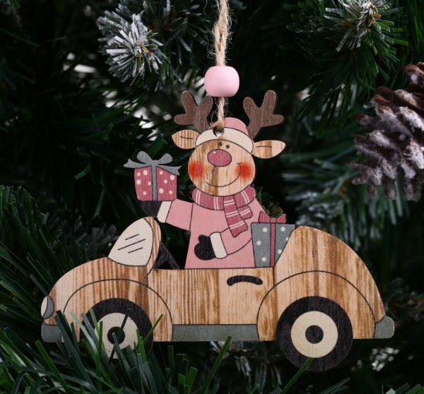 Декорація-підвіска рожева 8х1х10 см DH8047810 