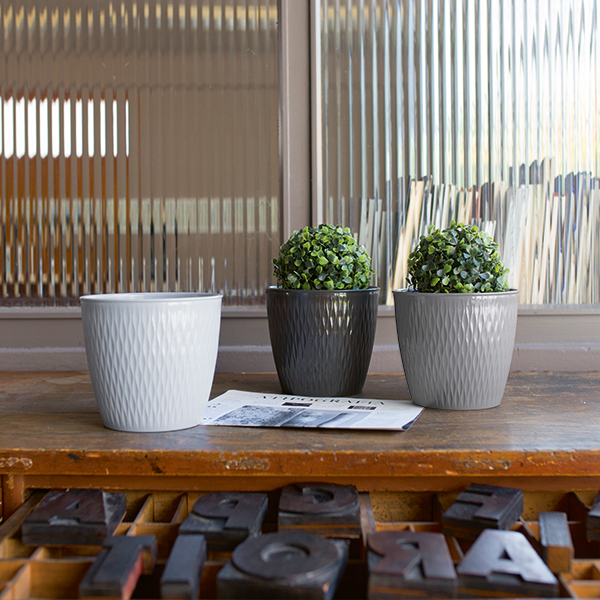 Вазон пластиковый Stefanplast Liberty круглый 2,3 л серый (87184) 