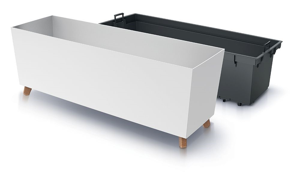 Ящик балконный пластик URBI CASE N, 770x235x300 мм прямоугольный антик/белый PRP (63582-449)