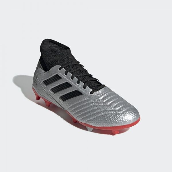 Бутси Adidas PREDATOR 19.3 FG F35595 р. UK 10,5 сріблястий
