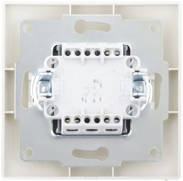 Вимикач двоклавішний UP! (Underprice) One Plus без підсвітки 10 А 220В крем 706-0303-101