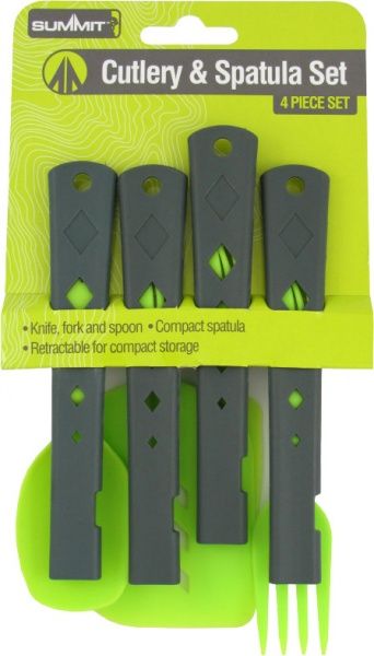 Набір столових приборів Summit 4PC Cutlery & Spatula Set Lime