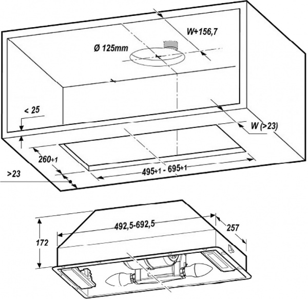 Вытяжка Elica ERA C BL/A/52