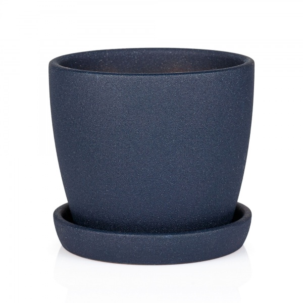 Горшок керамический Shynkar&KO Сонет жемчуг круглый 4 л синий 