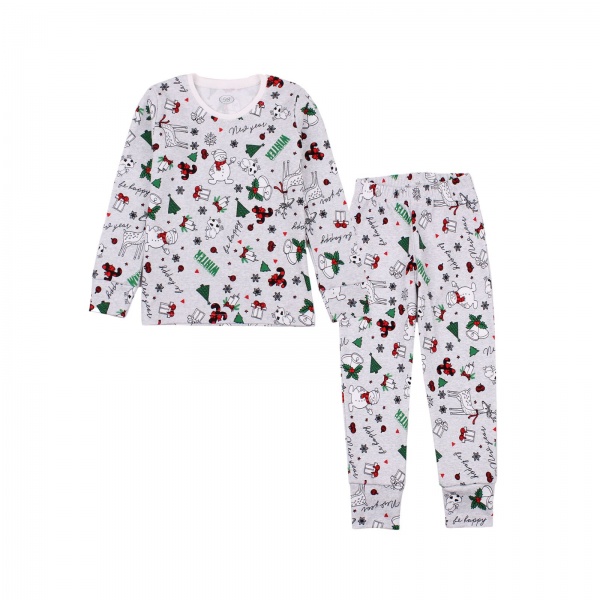 Піжама дитяча унісекс Фламінго р.128 меланж 233-217 